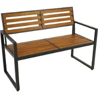 Degamo Gartenbank RAGUSA 2-sitzer, Metall anthrazit + Akazie, modernes Design