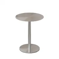 360Home Gastronomiemöbel Edelstahl Bistrotisch Rund für Bar Café Gewerbe 60x75cm【BXG-BY60】