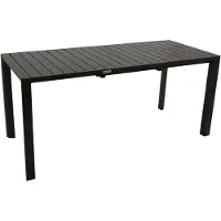 Degamo Gartentisch Esstisch Ausziehtisch LAGOS 120/162x70cm, Aluminium anthrazit, wetterfest
