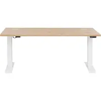 Möbelando Schreibtisch >e-desk< in Eiche/weiß- 175x72x80 (B/H/T) elektrisch verstellbar