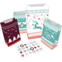 Roth Adventskalender zum Befüllen - 24 Adventstütchen "Winterwald" mit 24 Tüten zum befüllen