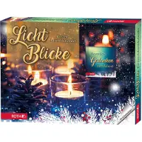 Roth Kerzen-Adventskalender "Lichtblicke" 2023 gefüllt mit Teelichtern und Buch, Motivkerzen-Kalender für die Vorweihnachtszeit