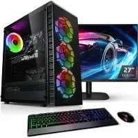 Kiebel.de PC Set Gaming mit 27 Zoll TFT Tricera V AMD Ryzen 5 5500, 16GB DDR4, NVIDIA RTX 5060 8 GB, 1TB SSD, WLAN, Windows 11, Komplettsystem Gaming