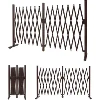 Mendler Absperrgitter HWC-B34, Zaun Schutzgitter Scherengitter Trenngitter, Alu ausziehbar braun Höhe 103cm, Breite 52-400cm