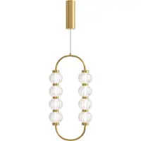 Maytoni Pendelleuchte Amulet LED incl. Gold aus Silicone und Glas , Metall 700 Lumen 16W für Küche, Schlafzimmer, Wohnzimmer, Esszimmer, Lobby