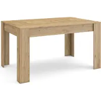 Skraut Home Esszimmertisch, 140x90x76 cm, Für 6 Gäste, Stubentisch, Eiche