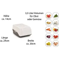 Novaliv 3x Klein 3,5 L Knoblauch Zwiebel Aufbewahrung weiß Behälter Zwiebeldose Knoblauchdose Gefäß