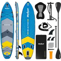 Rebel Aufblasbares SUP-Board mit Schwimmsitz 335 cm Paddelset
