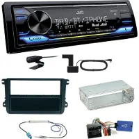 JVC KD-X472DBT DAB+ Bluetooth FLAC Einbauset für Seat Leon Alhambra Altea XL
