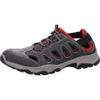 Rieker Slipper gelocht gefloch. modisch in grau, Gr. 42