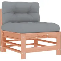 vidaXL Mittelsofa mit Kissen Massivholz Douglasie