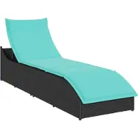 Prolenta Maison Exclusive - Klappliege mit Auflage und Stauraum Schwarz Poly-Rattan