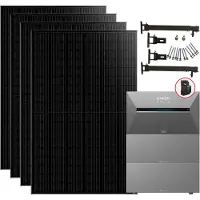 Anker 1820W Balkonkraftwerke Solarbank E2700 3 Pro mit smart meter und 2 BP2700 Erweiterungsbatterie mit Halterung für Flachdach