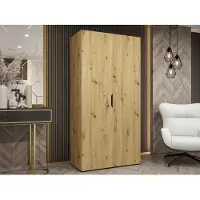Mirjan 24 Kleiderschrank Malaga 100, Kleiderschrank, Garderobe (Farbe: Artisan Eiche, Größe: 100 cm)