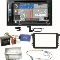 Pioneer AVIC-Z730DAB Bluetooth Digitalradio Einbauset für Beetle Jetta Sharan T5