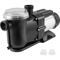 Vevor Schwimmbadpumpe 1,5 PS, 100 GPM max. Durchfluss, Einzelgeschwindigkeits-Poolpumpe, 220 V, 2850 U/min, 15 m max. Förderhöhe, Filterpumpe mit Filterkorb, für Aufstellpools, Whirlpools, Spas