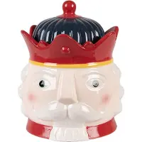 Clayre & Eef Vorratsglas Nussknacker Ø 16x19 cm Rot Keramik