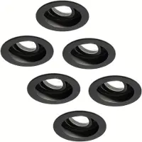 HOFTRONIC™ LED Einbaustrahler 6x 4W GU10 6500K Schwarz IP20 schwenkbar