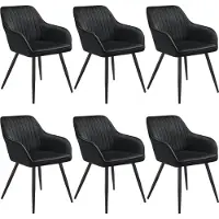TecTake Esszimmerstuhl Marilyn gepolstert, in Samtoptik, gesteppt 58 x 62 x 82 cm