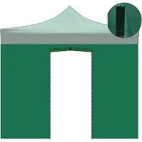 Divina Garden 3x2m grünes, wasserdichtes Seitenvordach mit aufrollbarer Tür für 3x3m Faltpavillon