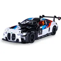 Jamara BMW M4 GT3 Diecast 1:32 weiß inkl. Knopfzellen