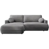 Mirjan 24 Ecksofa Fuego, Wohnzimmmer L-Form mit Schlaffunktion und Bettkasten (Farbe: Velo 635, Seite: Links)