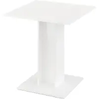 Rodnik Esstisch Ecuador Säulentisch weiß, klein platzsparend, quadratisch 70x70 cm