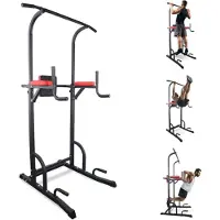 Mobiclinic Krachtstation, Power Tower Dipstation, Tot 100 kg, MultiFit, Hoogte en rugleuning verstelbaar, Power Tower Dipstation, Europese merk, Mult