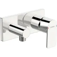 Hansa Fertigmontageset HANSASTELA UP-Brause-Einhebelmischer, Rosette eckig, chrom
