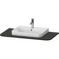Duravit Waschtisch-Konsole Happy D.2 Plus 100x55cm, m 1 Ausschn, Nussb gebürstet