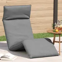 Prolenta Maison Exclusive - Sonnenliege Klappbar Grau 175x54x8,5 cm Oxford-Gewebe