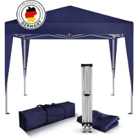 Kronenburg Faltpavillon 2x2m - Wasserfest, UV-Schutz 50+, 0 Seitenteile, blau