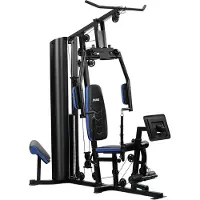 Dione HG6 - Fitness Station - Homegym - Krafstation - Fitnessstation - Mit Beinpresse - 80kg Gewichtsblock - Sitzkissen