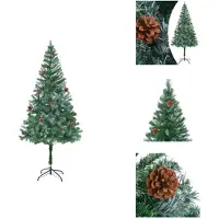 vidaXL Künstlicher Weihnachtsbaum mit Tannenzapfen 180 cm - Weihnachtsbäume