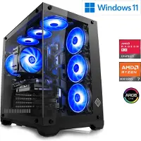 CSL-Computer Gaming PC, AMD Ryzen 7 8700F, 4100 MHz, Radeon RX 9070, 32 GB DDR5, 2000 GB, Windows 11 Home, USB 3.2 | M12260H