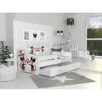 Markenlos Kinderbett mit Matratze und Schublade NELI Jugendbett spielbett 160x80 stickern nr.3