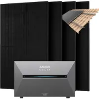 Anker SOLIX 2.000 W Balkonkraftwerk mit Solarbank 3 Pro Mit Halterung für Dachziegel