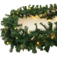 Mojawo XXL LED Tannengirlande Weihnachtsbeleuchtung 810cm mit 100 LED