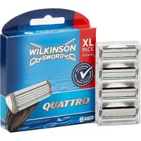 Wilkinson Sword Quattro Rasierklingen für Herren Rasierer Pg.= 6 Stück