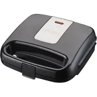 Ardes AR1S12 Sandwichplatte 750W Schwarz und Edelstahl Antihaft platzsparend