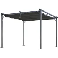 AGA Gartenpavillon TUN5682 aus Stahl mit Polyesterdach 300x300x230 cm wasserdicht