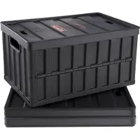 Vevor 3er-Set 65L Profi Klappbox aus PP Transportbox mit Deckel Faltbarer Aufbewahrungsbox mit Handgriff Stapelbare Kisten Storage Box Faltboxen Stapelboxen für Aufbewahrung &amp; Transport