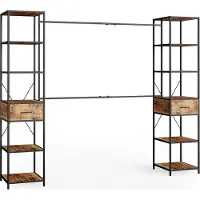 Vicco Kleiderschrank Fyrk Eiche rustikal 180 x 187 cm, Model 34193