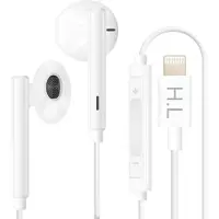 Avizar , Lightning Kopfhörer für iPhone Mikrofon Steuerungstasten, Weiß
