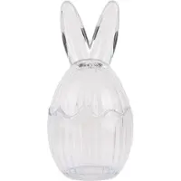 Clayre & Eef Glastopf Ei Ø 8x17 cm Transparant Glas