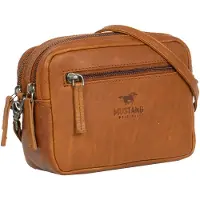 Mustang Leder Umhängetasche Catania Crossbody Cognac braun