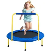 StarTech.com Trampolin - Klappbarer Gartentrampolin | 810x920x920 mm - Mini Fitness Trampolin - 60 kg Gewichtskapazität - Kindertrampolin für Kleinkinder - Blau - Indoor, Outdoor, Garten, Drinnen