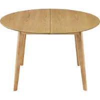 Miliboo - Design-Esstisch rund ausziehbar Eiche L120-150 LEENA