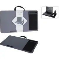 Excellent houseware Laptop tray mit Kissen grau - ergonomisches Schoßtablett 57x30,5cm
