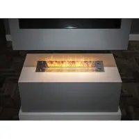 SOLOLED Bioethanol-Brennereinsatz/Halterung 100 cm aus Edelstahl mit Glas inklusive
